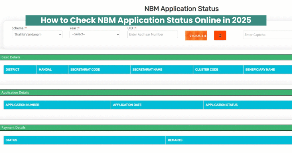 NBM Portal 2025, gsws-nbm.ap.gov.in, NBM Application Status, Andhra Pradesh Welfare Schemes, NBM Login, Amma Vodi Application, YSR Cheyutha Status, AP Government Schemes, NBM Status Check, Navasakam Portal